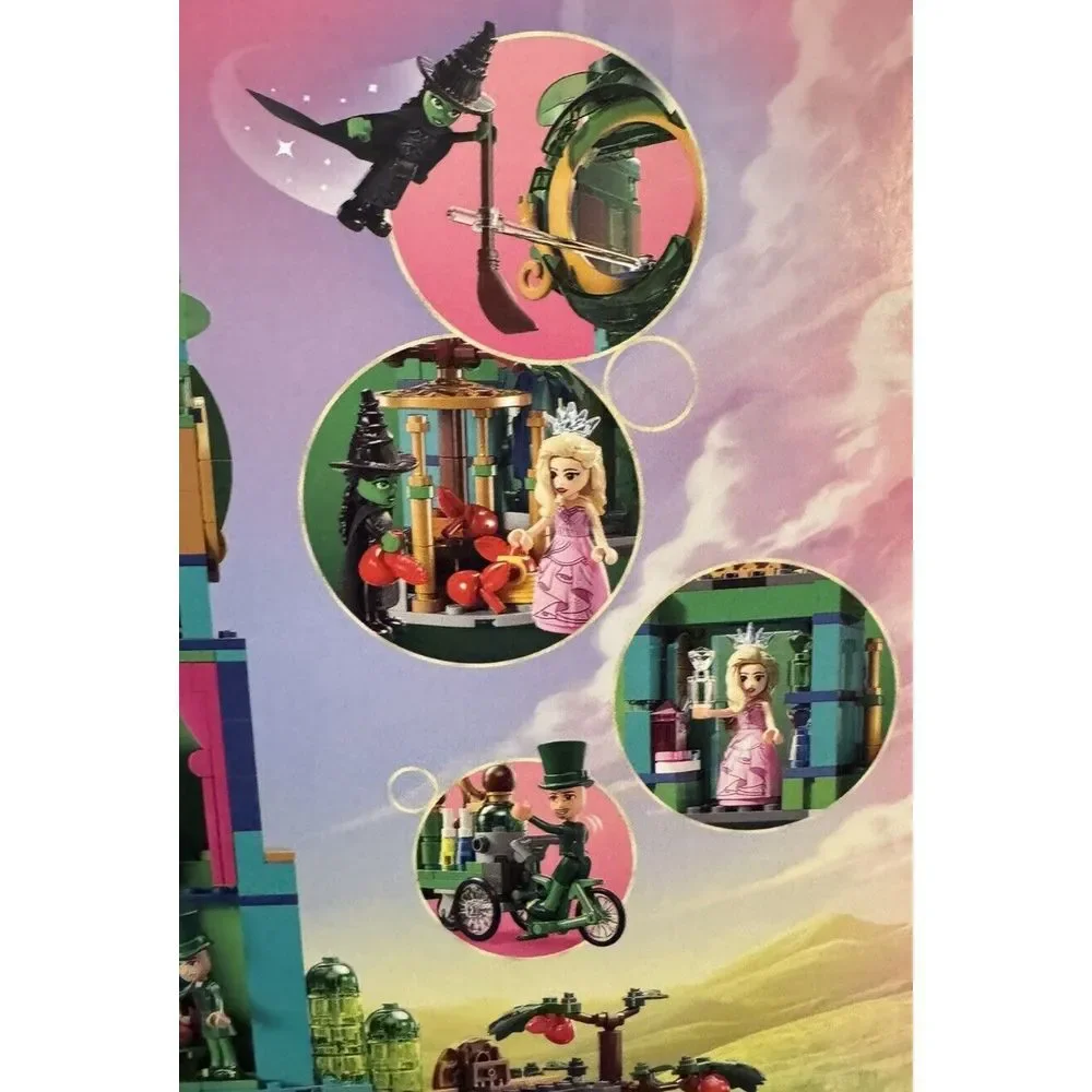 LEGO Wicked WELCOME TO EMERALD CITY 75684 Toy Building Kit Elphaba Glinda Oz New